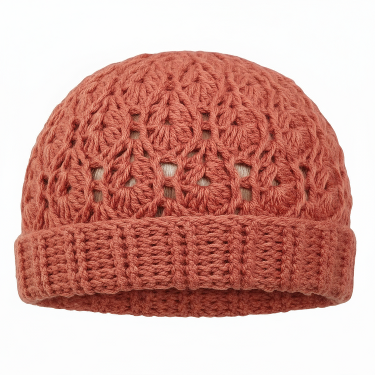 INTRECCI women's wool cap mod. B artisanal crochet
