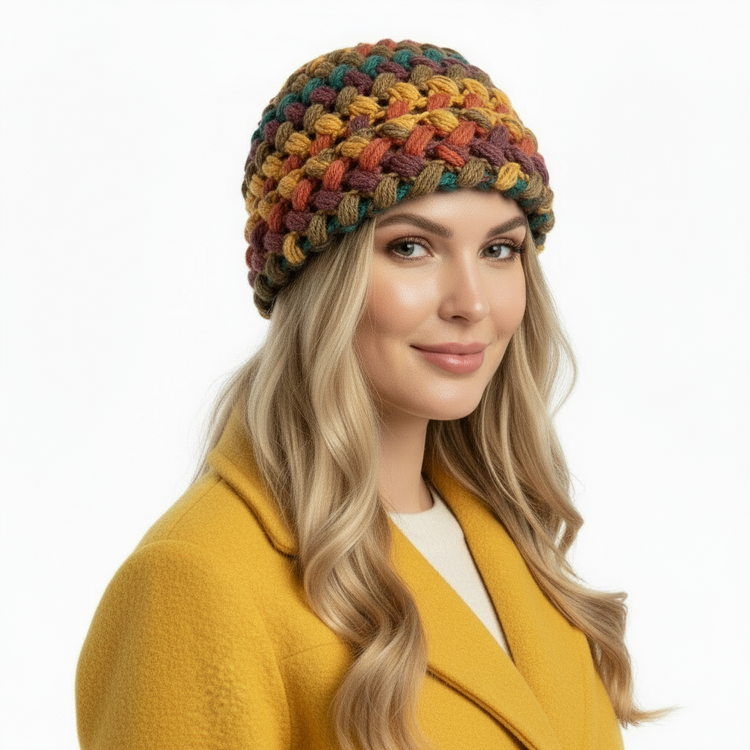 SISSI crochet women's hat - Party color
