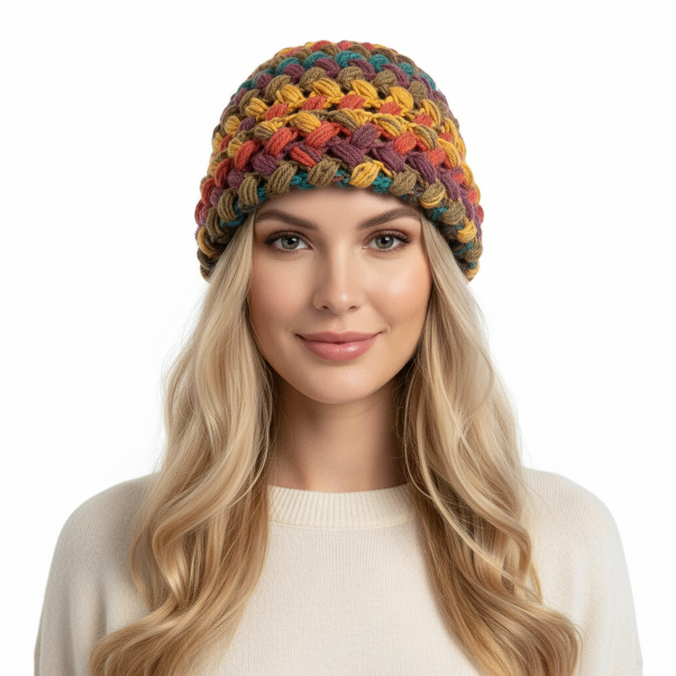 SISSI crochet women's hat - Party color