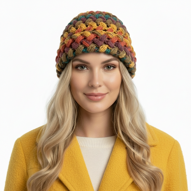 SISSI crochet women's hat - Party color