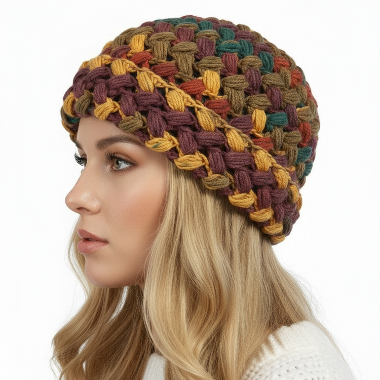 SISSI crochet women's hat - Party color