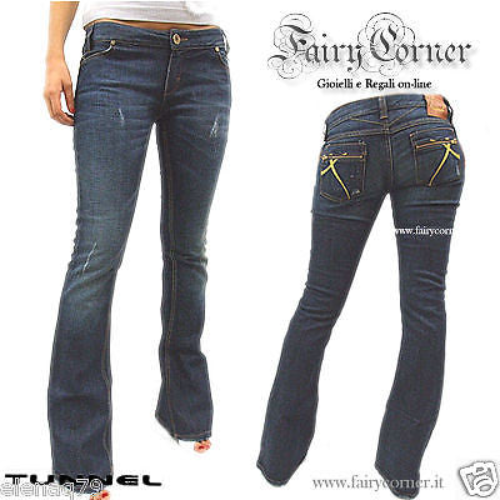 TUNNEL sexy jeans blu denim zampa - tg 26 - 40