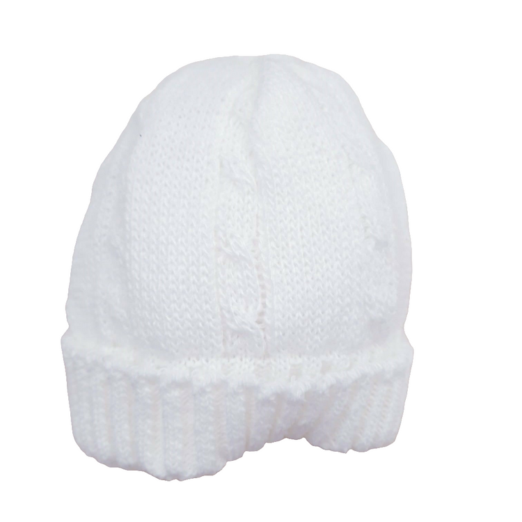 Beanie hat in braided wool blend - various colours