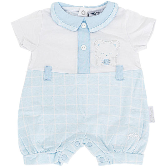 Pagliaccetto neonato in cotone QUADRETTI