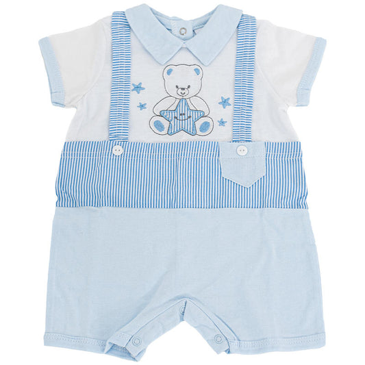 Pagliaccetto neonato in cotone ORSETTO con STELLA