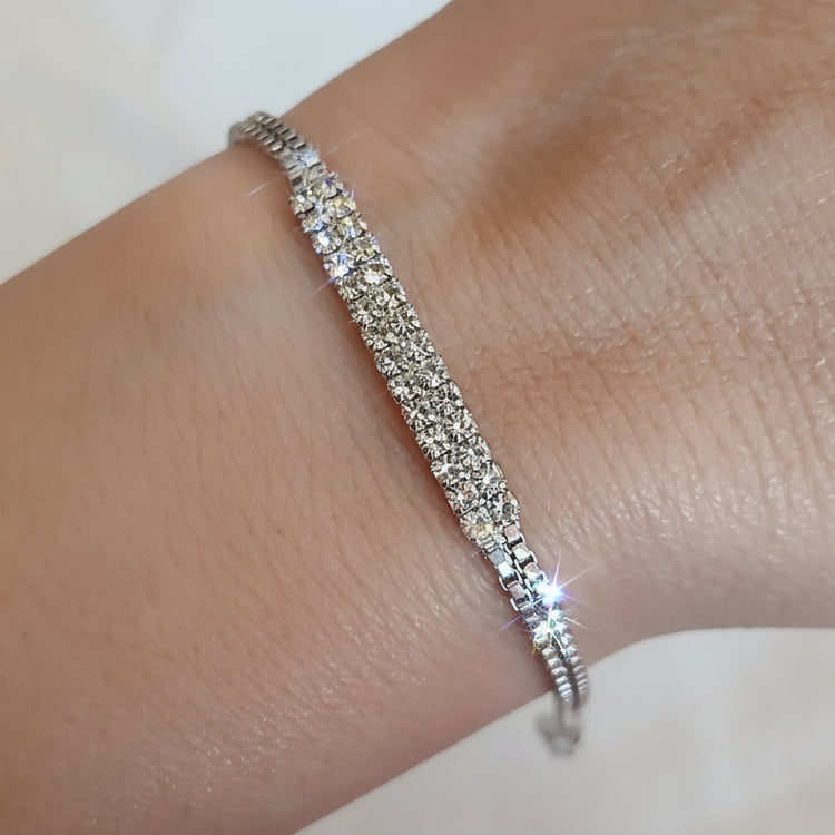 Bracciale Strass tono Argento