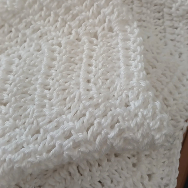 Cardigan Coprifasce Neonata Uncinetto - 100% Cotone OekoTex Tg 3-6 Mesi