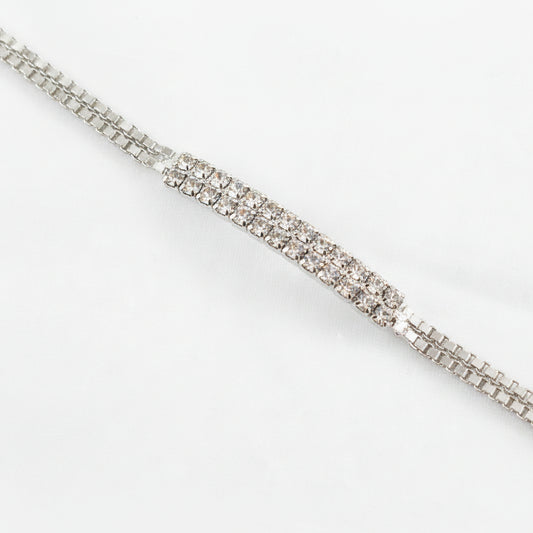 Bracciale Strass tono Argento