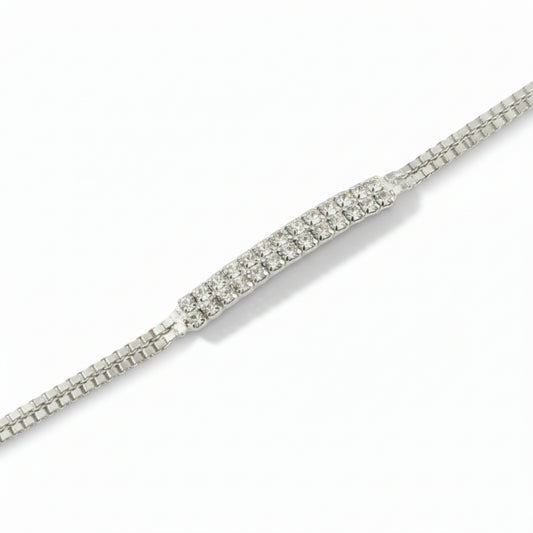 Bracciale Strass tono Argento