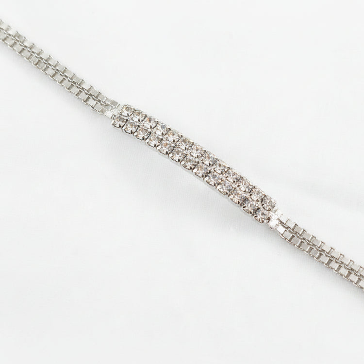 Bracciale Strass tono Argento