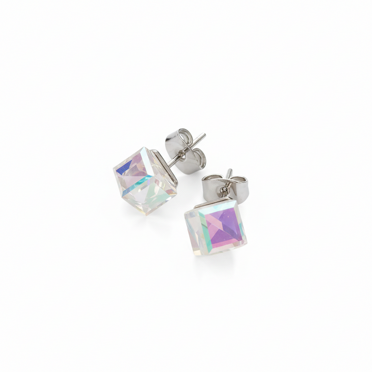 Orecchini Crystal CUBE AB - Effetto Cangiante