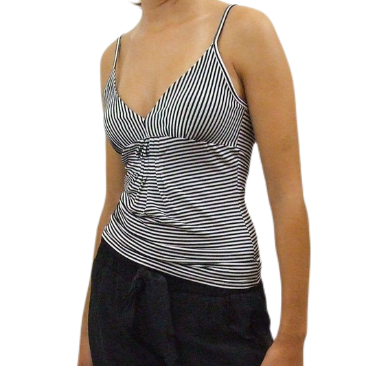 GERMANO ZAMA mud striped women's tank top