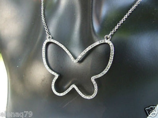 collana girocollo donna strass brillanti tono oro argento FARFALLA - Fairy Corner