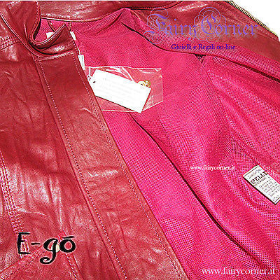 E-gò Sexy giacca donna vera pelle BORDEAUX 40 42 46 - Fairy Corner