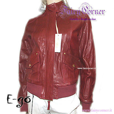 E-gò Sexy giacca donna vera pelle BORDEAUX 40 42 46 - Fairy Corner