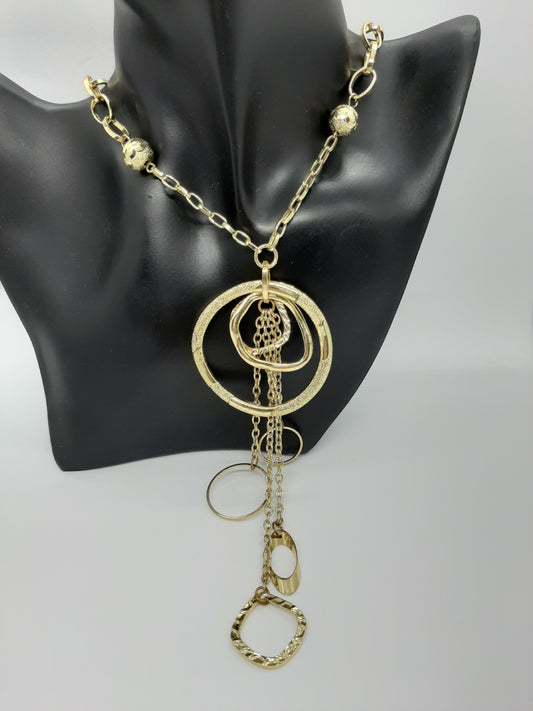 Gold tone Bubble costume jewelery necklace