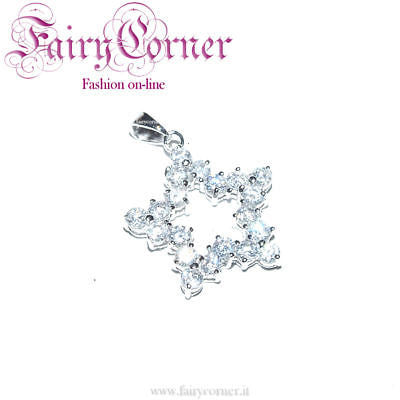 ciondolo donna argento STELLA zirconi bianchi - Fairy Corner