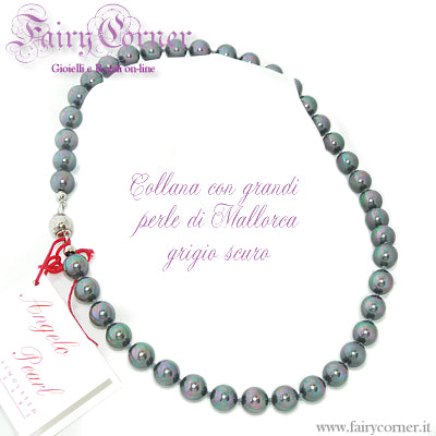 Collana di perle coltivate di Mallorca - grigio