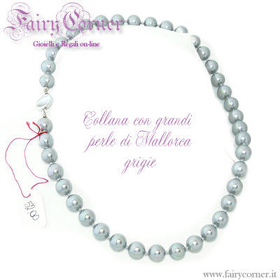 Collana di perle coltivate di Mallorca - grigio chiaro