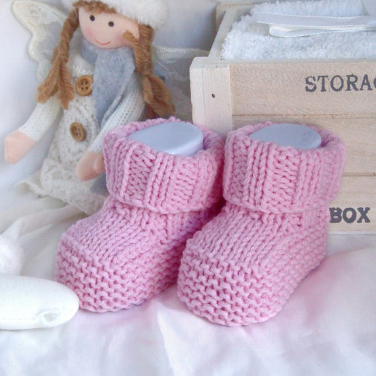 Scarpine neonata realizzate a mano a maglia - lana 100% merinos - vari colori - Fairy Corner