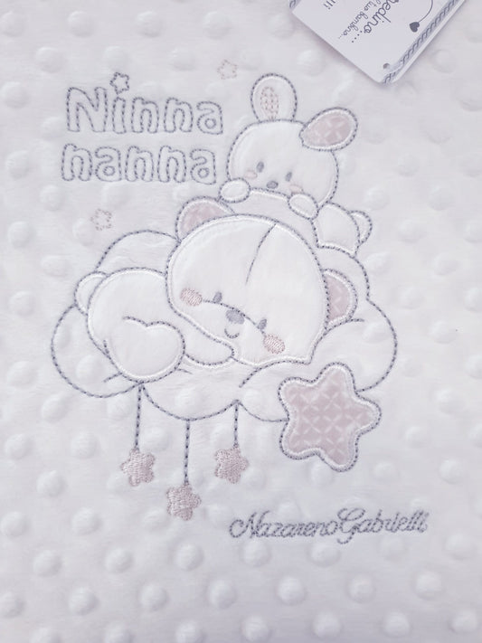Copertina da neonato neonata NINNA NANNA in pile Nazareno Gabrielli
