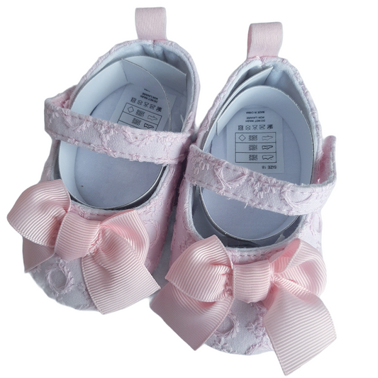 Scarpe baby ballerina Sangallo con fiocco ROSA
