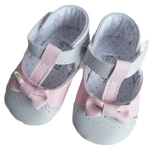 Scarpe baby con passante fiocco ROSA