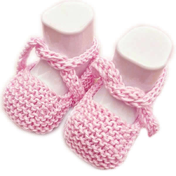 Scarpine cotone neonato neonata realizzate a mano a maglia - vari colori - Fairy Corner