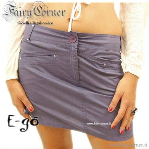 Gonna minigonna cotone viola tg 44